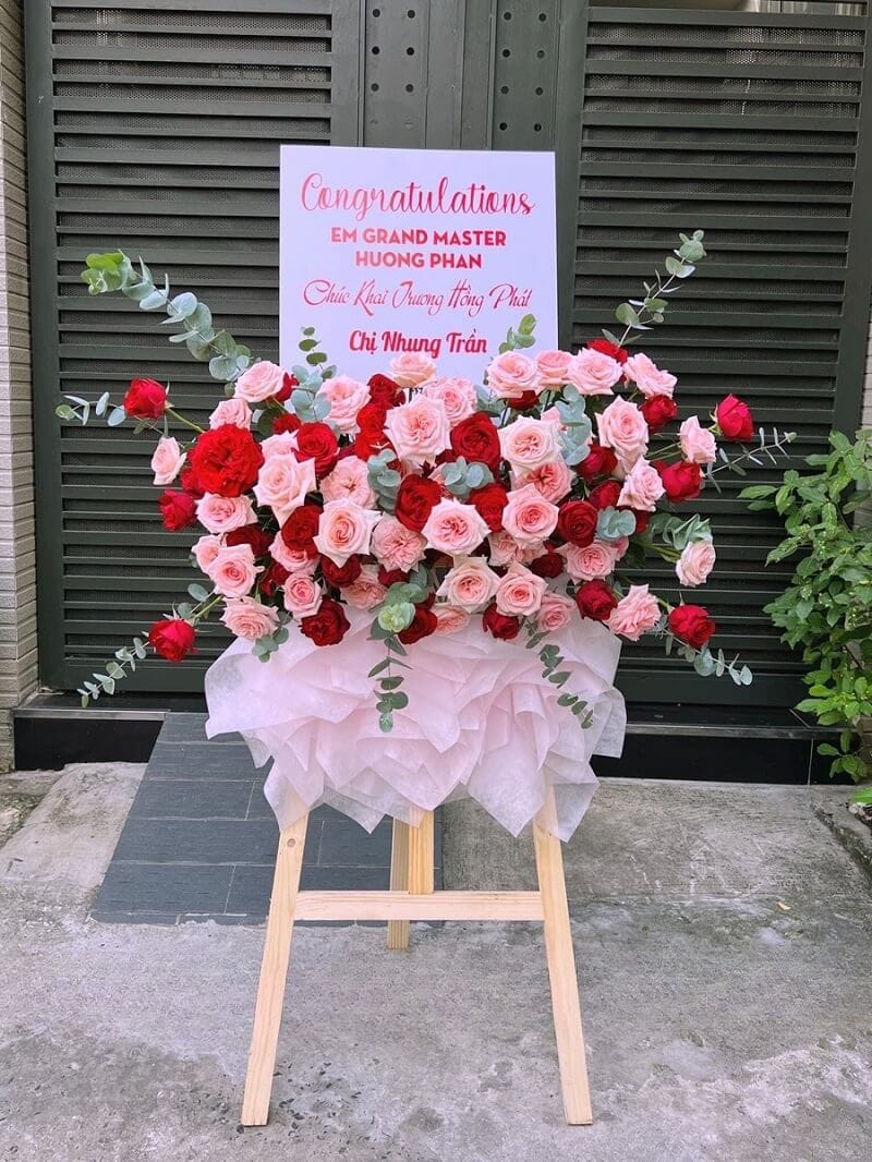 Kệ Hoa Mini Elegant Blush & Red