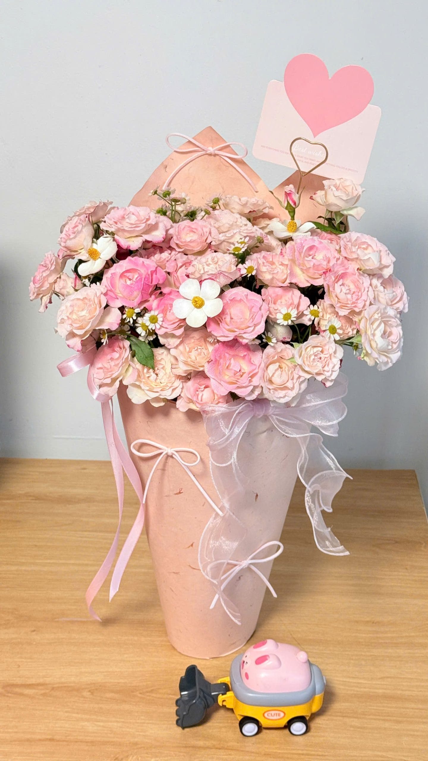 Sweetheart Bloom – Bó Hoa Hồng Pastel Ngọt Ngào
